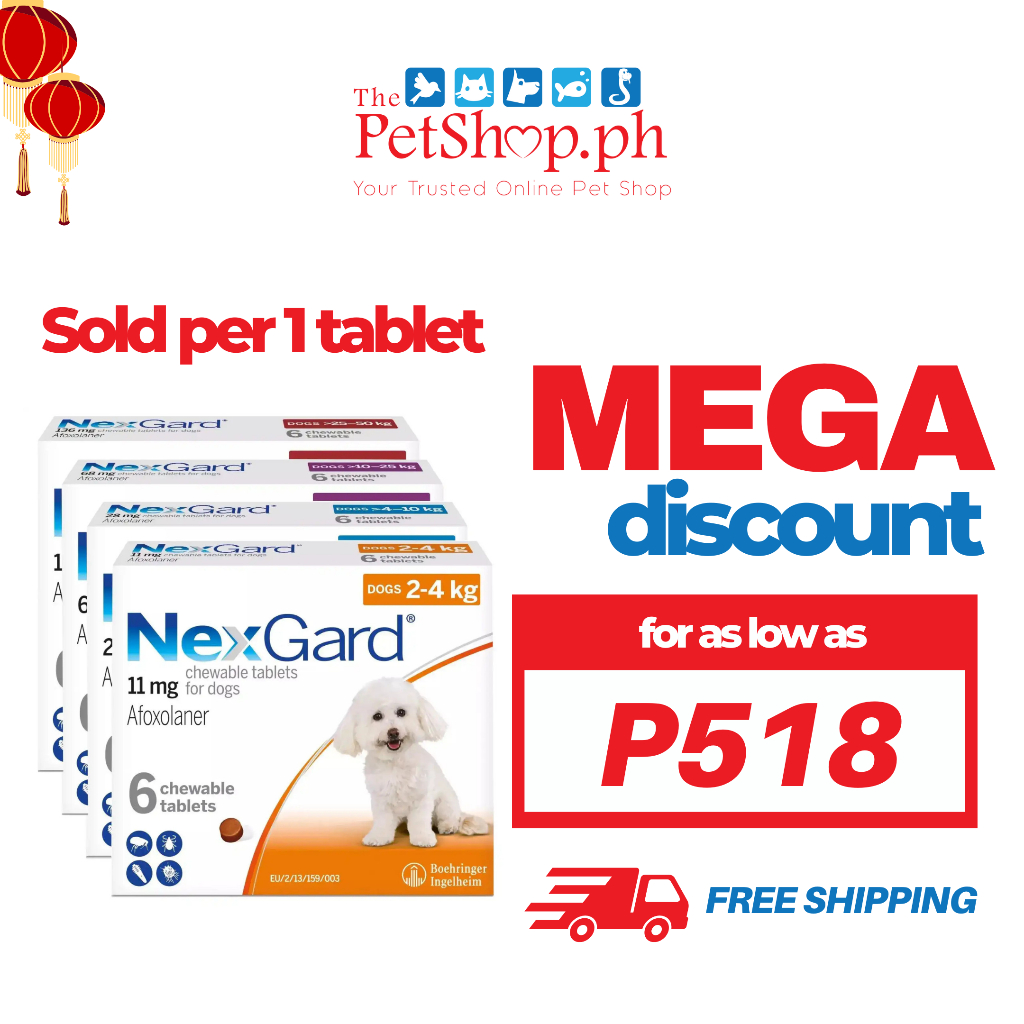 NexGard Chewable for Dogs (1 tablet ) with STICKER | Shopee Singapore