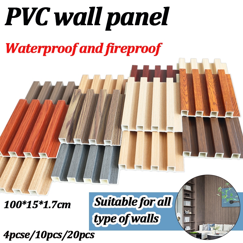 4/10/20PCS PVC wall panel fluted wall panel Grille Design Home ...