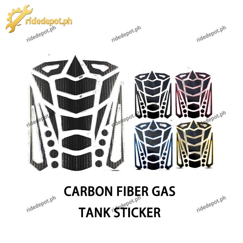 CARBON FIBER GAS TANK STICKER COVER MOTORCYCLE PAD PROTECTOR STICKER ...