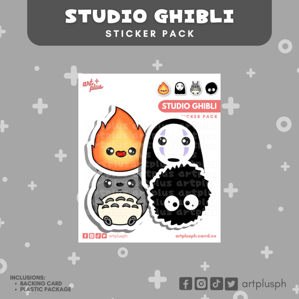 Studio Ghibli Sticker Pack WATERPROOF Art Plus | Shopee Singapore