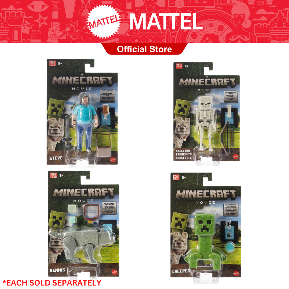 Minecraft 4-Inches Character Figure from the Minecraft Movie (Steve ...