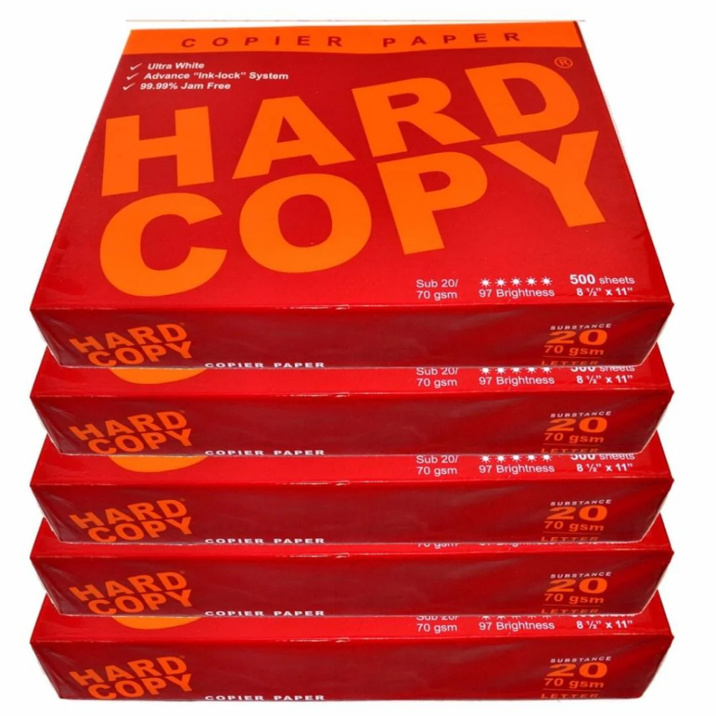 1 Ream 500 sheets [ Short / A4 / Long ] - Hard Copy Bond Paper | Shopee ...