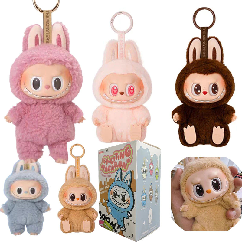 Labubu Keychain Pop Mart Blind Box Labubu Doll Vinyl Face Series Toys ...
