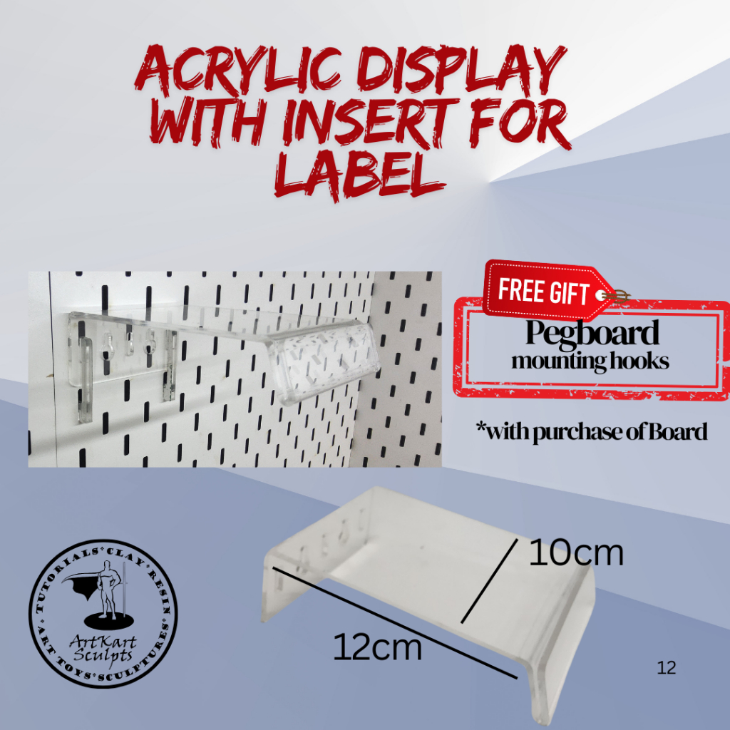 ARTKART Acrylic Display with insert for label wall mounted acrylic shoe ...