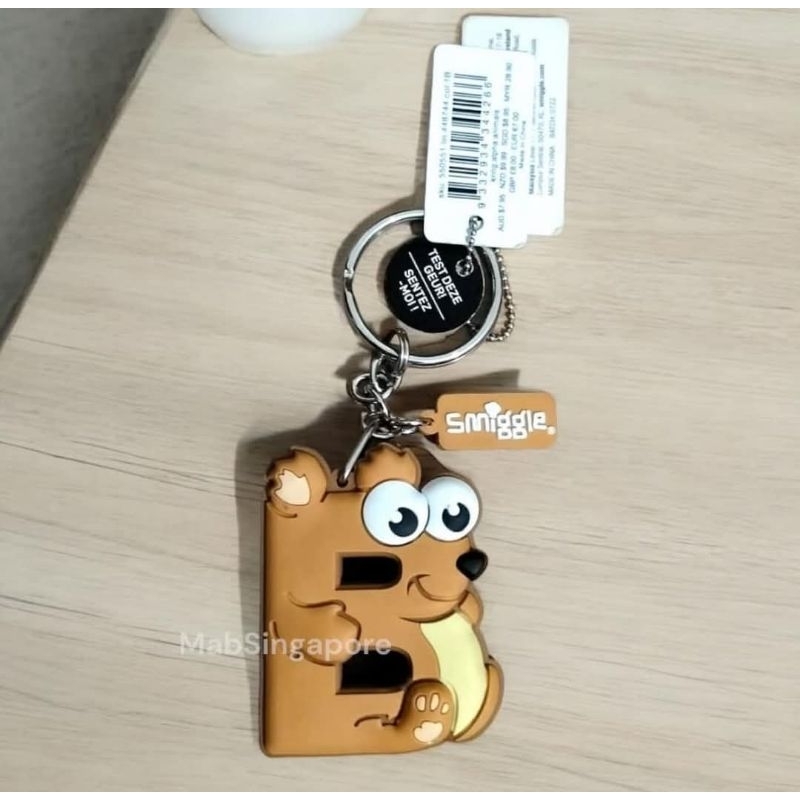 Smiggle Animals Scented Alphabet Keyring (LETTER B) | Shopee Singapore