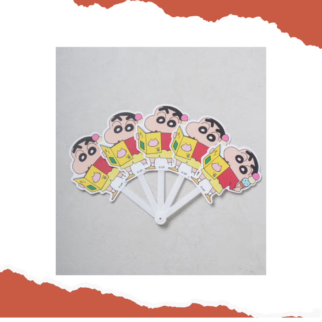 DAISO KOREA - Crayon Shin-Chan Folding Fan | Shopee Singapore