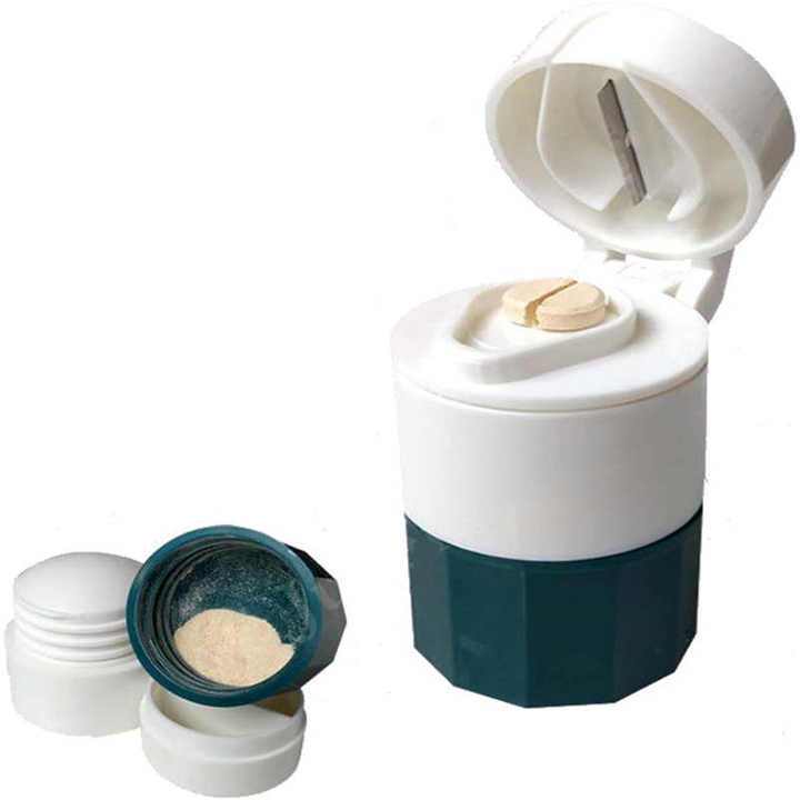 Mini Pill Box Pill Crusher Container Tablet Cutter Storage Box Storage ...