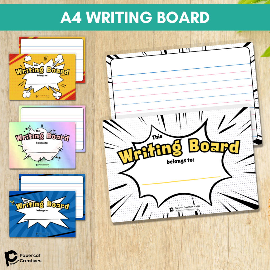 [WRITING] A4 Laminated Board for Geek Kids Toddlers Preschool | Comics ...
