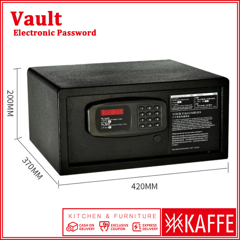 Combination Digital Key Electronic Vault Fireproof Anti-theft Safe Box ...