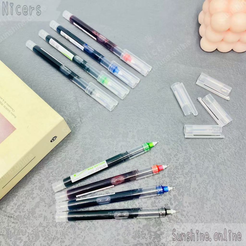 Gel Pen Sign Pen 0.38mm Miyagi Roller Pen Liquid Ink Set by 4's (Black ...
