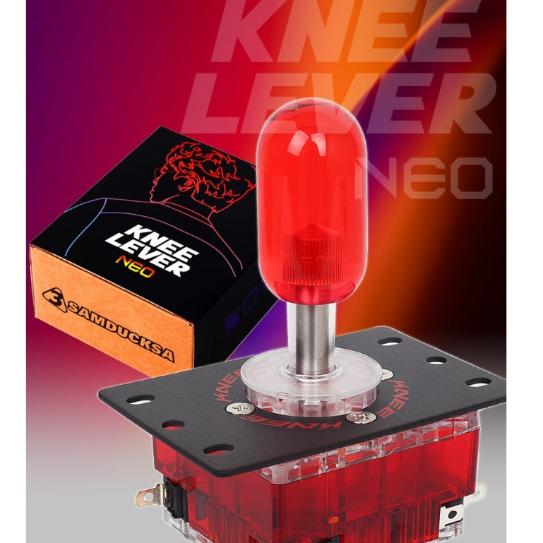 KNEE-NEO Korean Arcade Joystick - Clear Purple Fighting Game Lever For TEKKEN