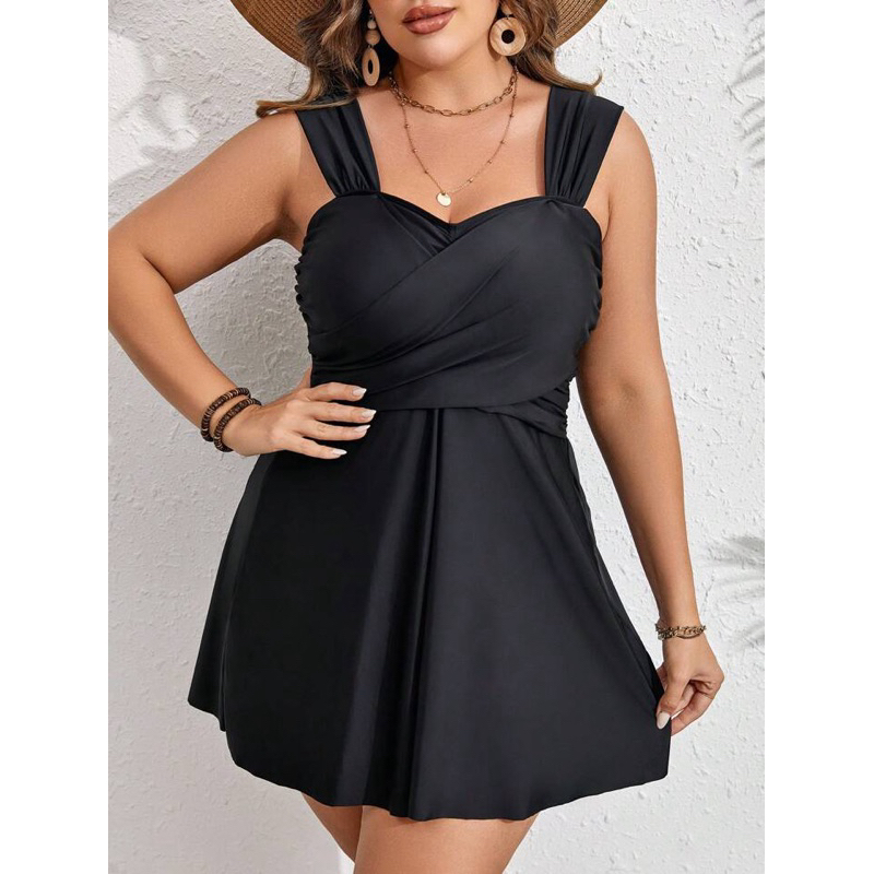 Plus Size Two Piece Sleeveless Swimsuit