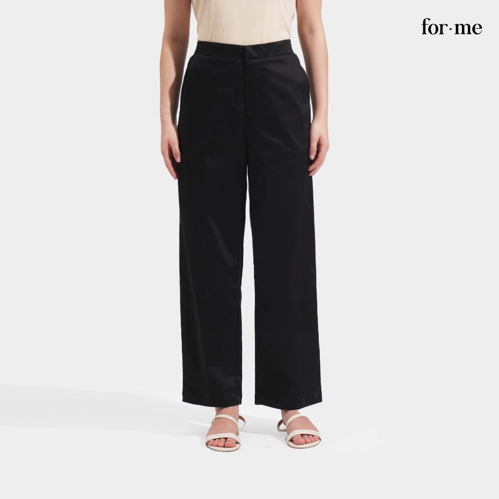 ForMe Slim Straight Dress Pants For Women (Black) | Shopee Singapore