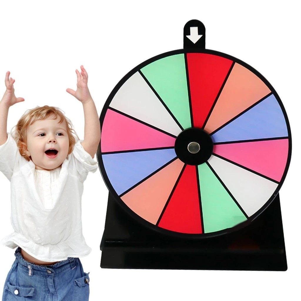 Acrylic Lucky Draw Roulette Wheel Tabletop Prize Turntable Fortune ...