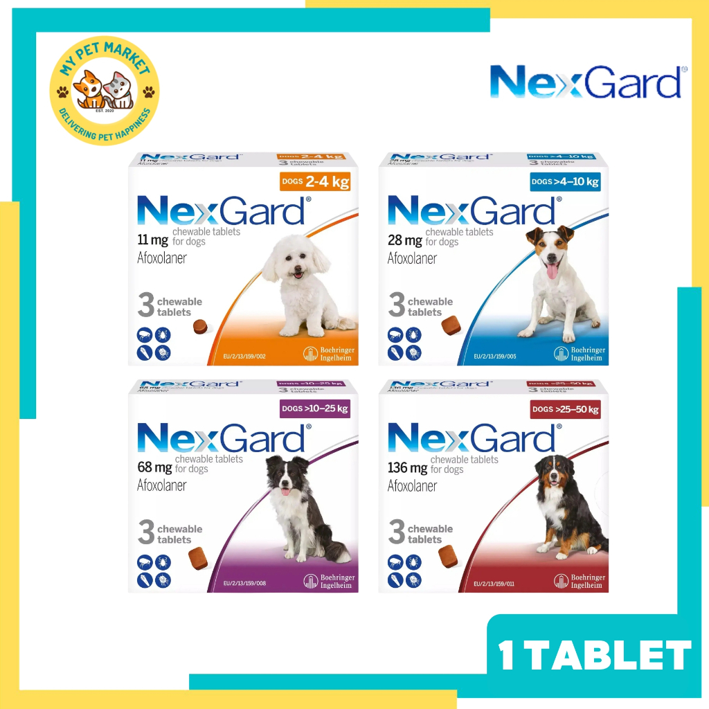 Nexgard Chewables for Dog (Sold per tablet) | Shopee Singapore