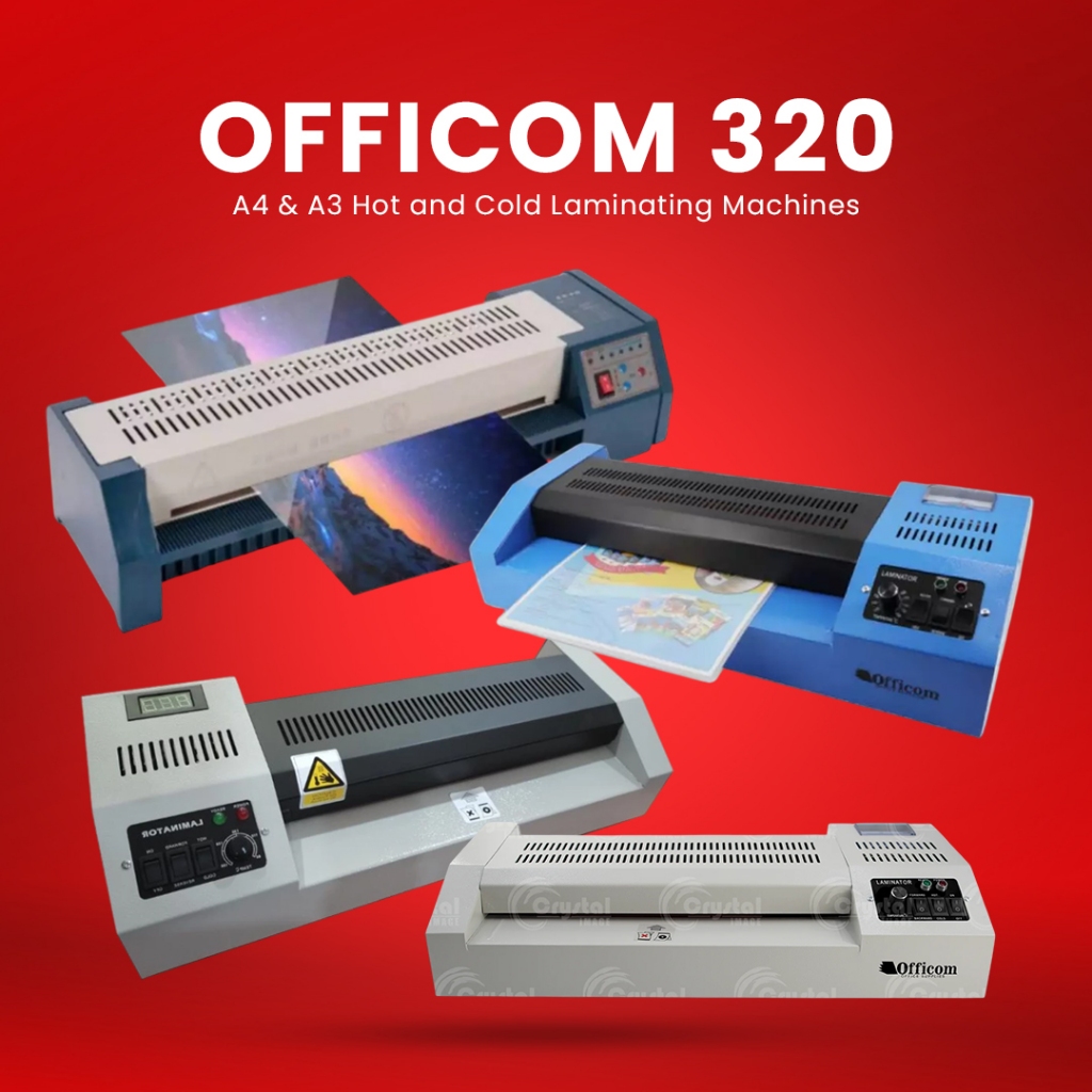 Officom 320 Laminating Machines A3 & A4 Size Hot & Cold Reverse Heavy ...
