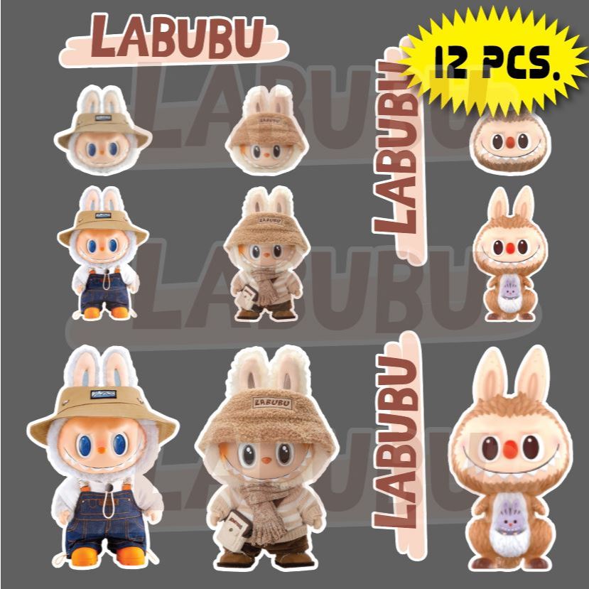 Labubu 12pcs. Printed Sticker (waterproof) | Shopee Singapore