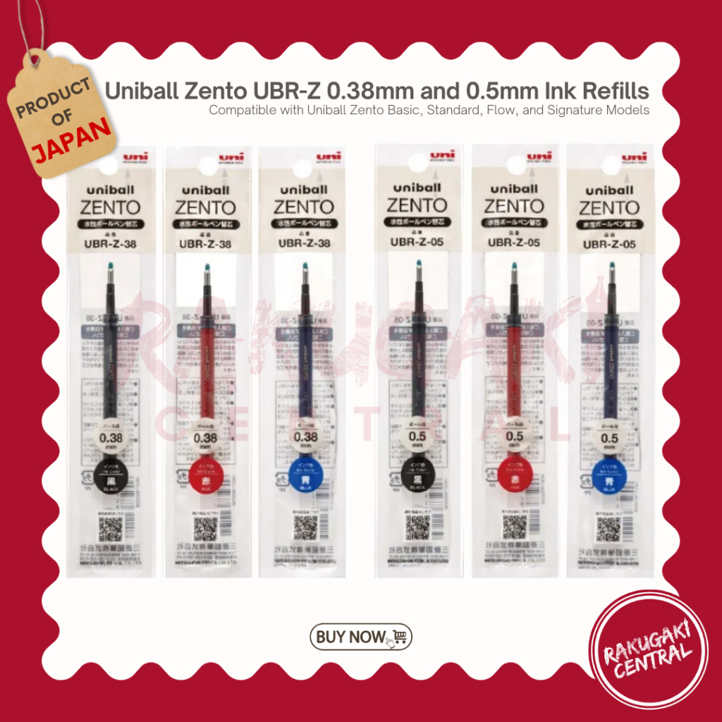 Uniball Zento UBR-Z Ink Refills Uni Gel Pen Refill | Shopee Singapore