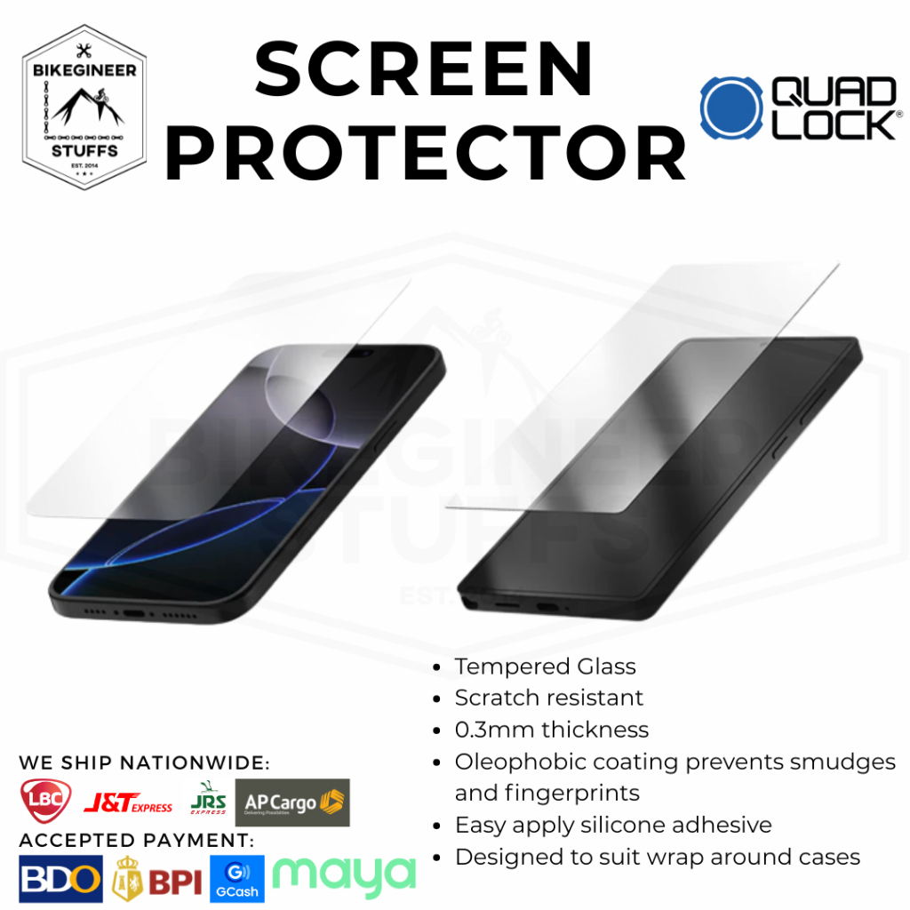 Quad Lock Tempered Glass Screen Protector Screen Protector iPhone ...