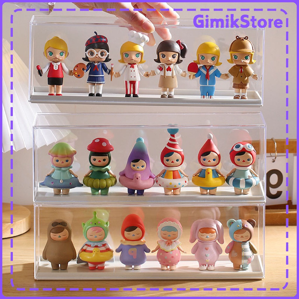 Model Toy Dust-Proof Display Case Box Stackable Blind Box Display Rack ...