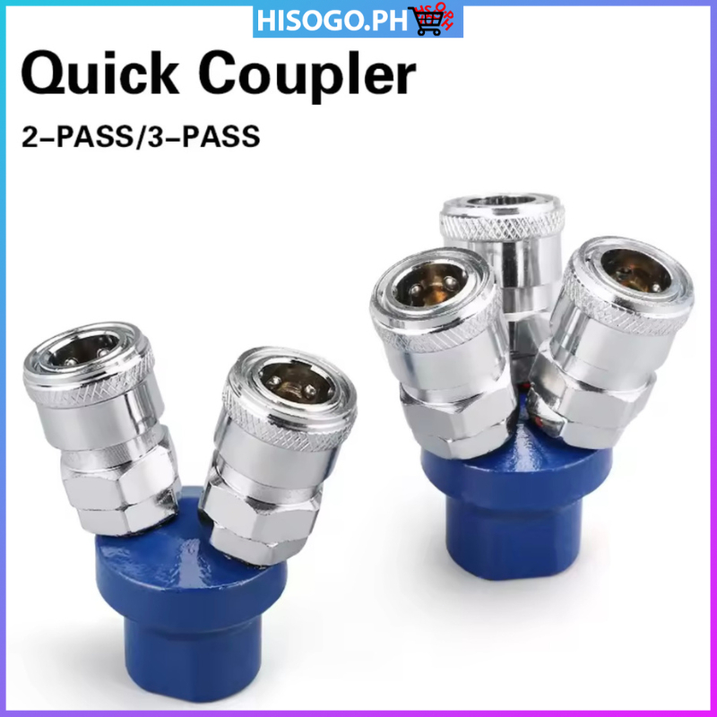 Air Compressor Quick Coupler Connector Pneumatic Fitting 2/3 Way Multi ...