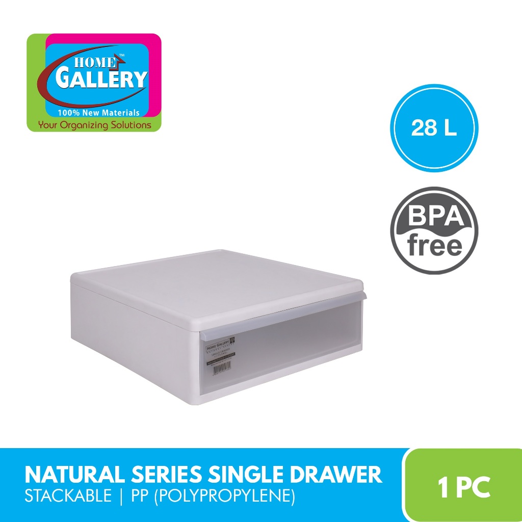 Home Gallery Plastic Single Drawer 28L | Multi-purpose Stackable ...