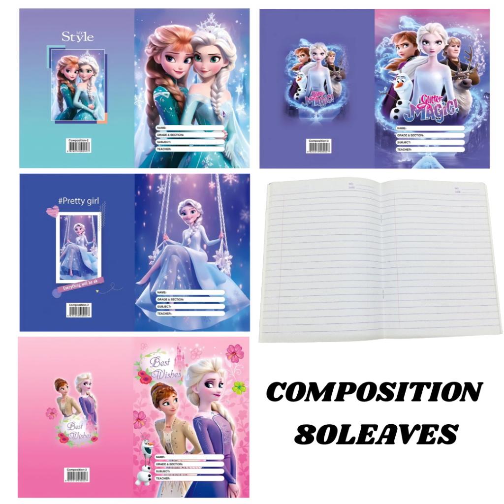80LEAVES NOTEBOK 10PCS CHARACTER COMPOSITION NOTE BOOK 80LEAVES FOR ...