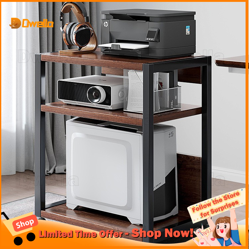 5-Tier Movable Audio Stand AV Component Media Stand Audio Rack Tower ...
