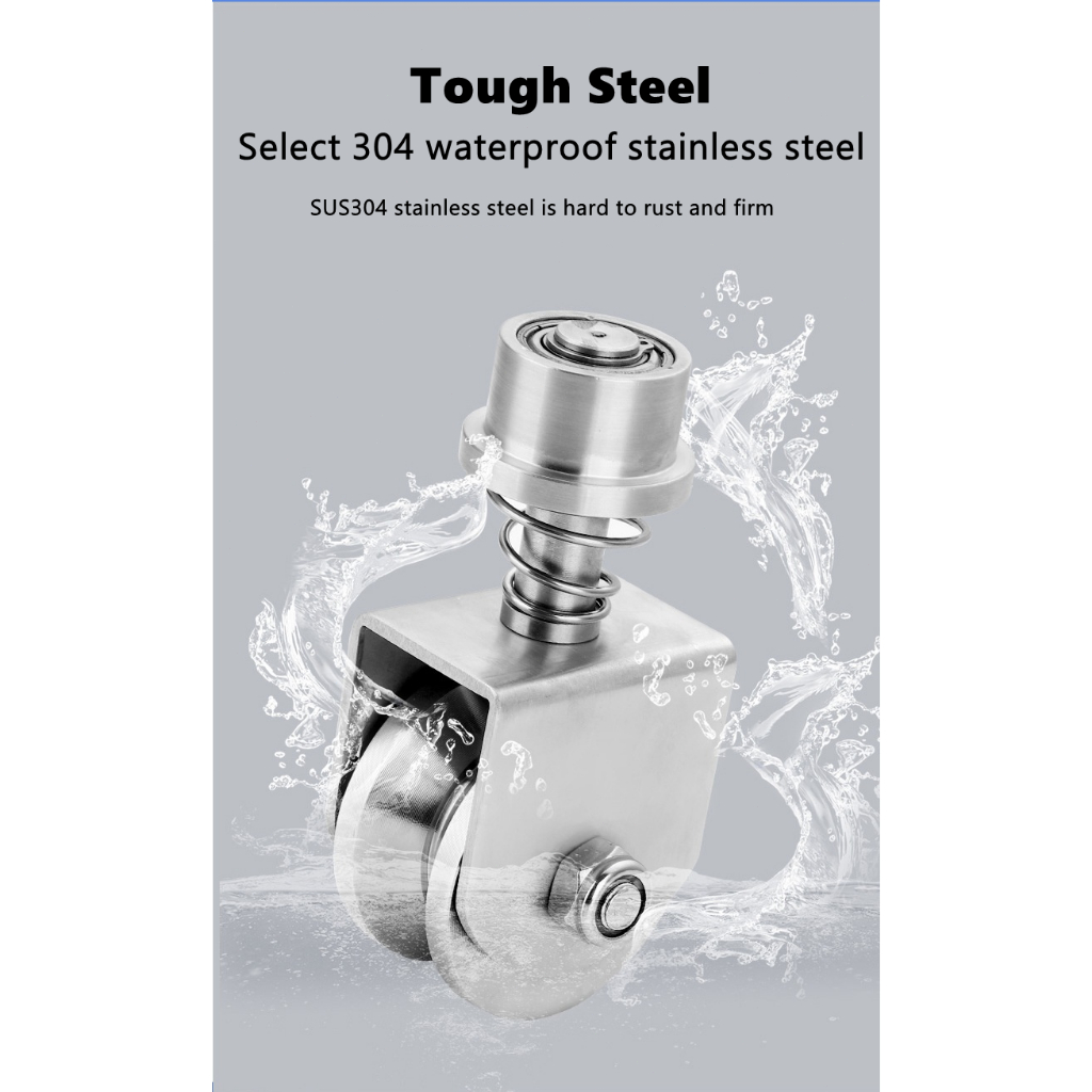 58mm/V/U 304 Stainless Steel Swivel Wheel 360 Rotational Sliding Gate ...