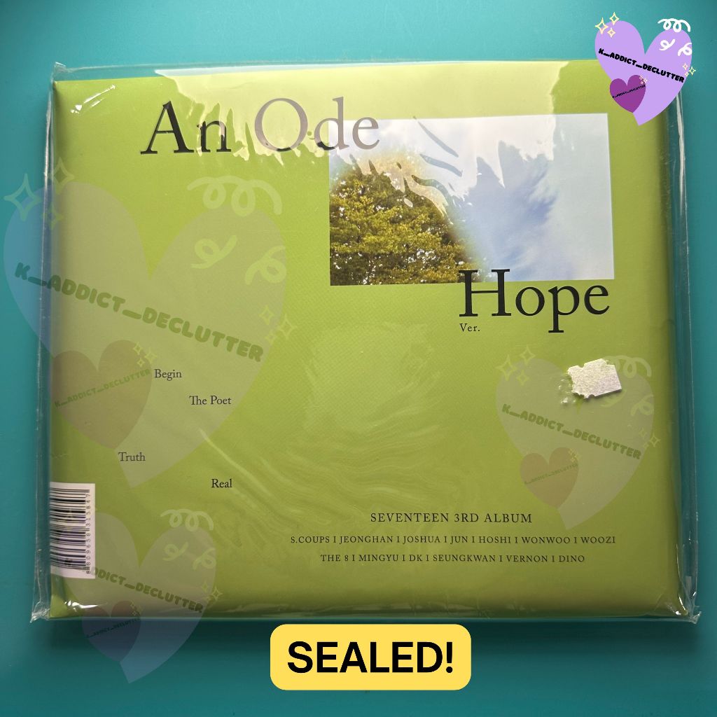 SEVENTEEN An Ode Album (Hope Ver.) - Sealed SVT AN ODE HOPE | Shopee ...