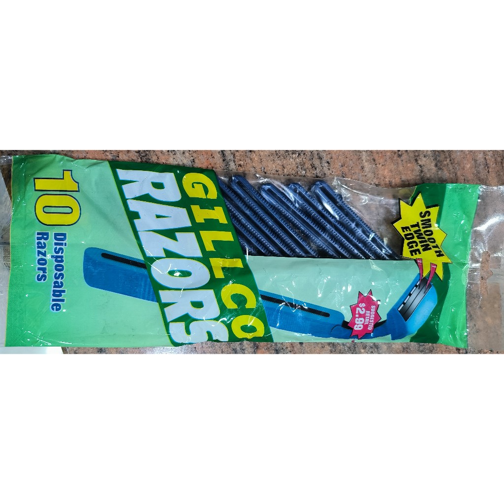 Gilco Twin blade disposable razors (10pcs) | Shopee Singapore