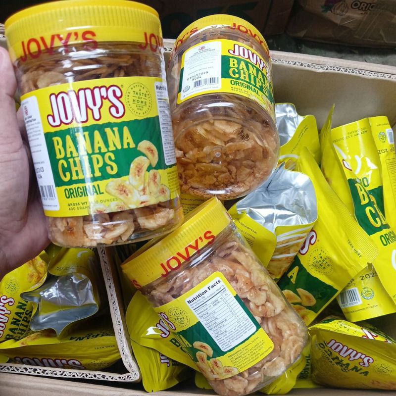 Jovys Banana chips in 400grams jar | Shopee Singapore