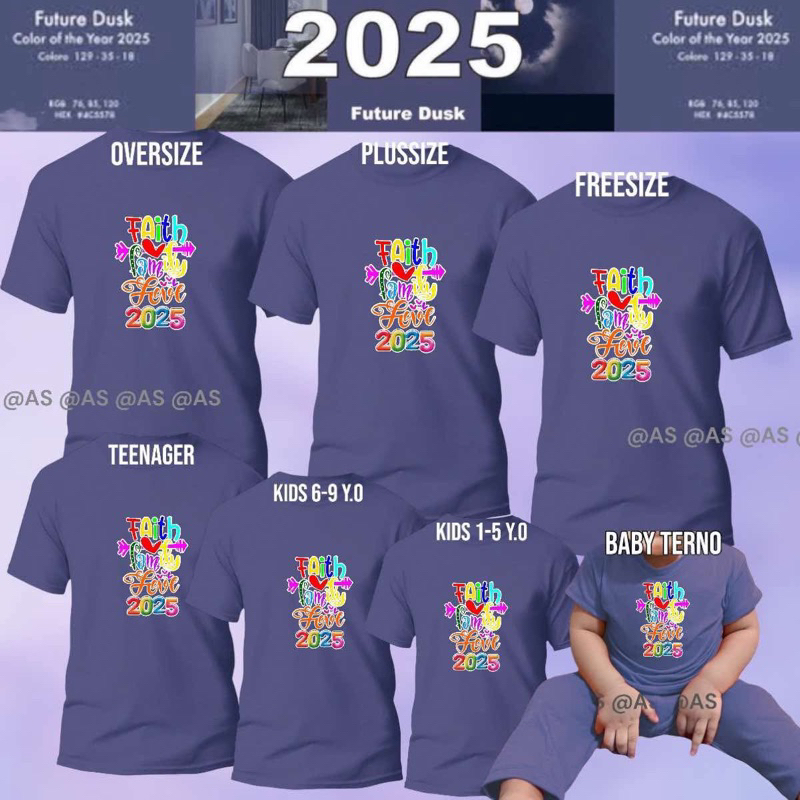 2025 COLOR OF THE YEAR FAMILY TSHIRT SOLD PER PCS | Shopee Singapore