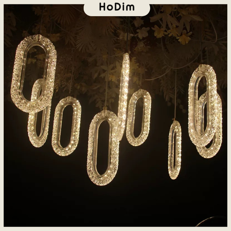 10 Haeds Wedding Ceiling Lamp Romantic Acrylic Water Drop Oval Led ...