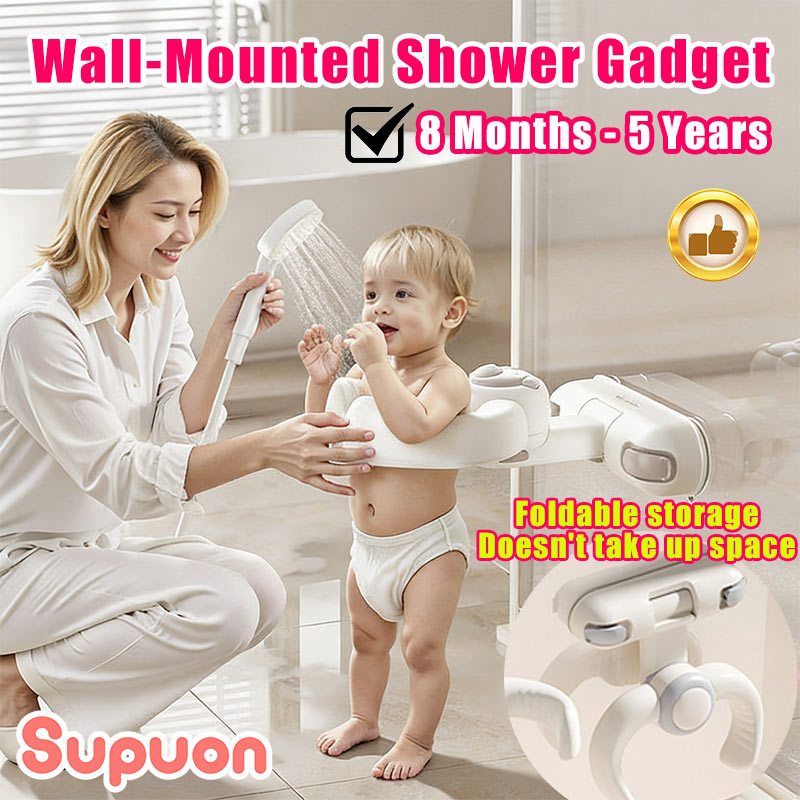 Baby Bath Stand Support Free Installation Wall-mounted Bathing ...