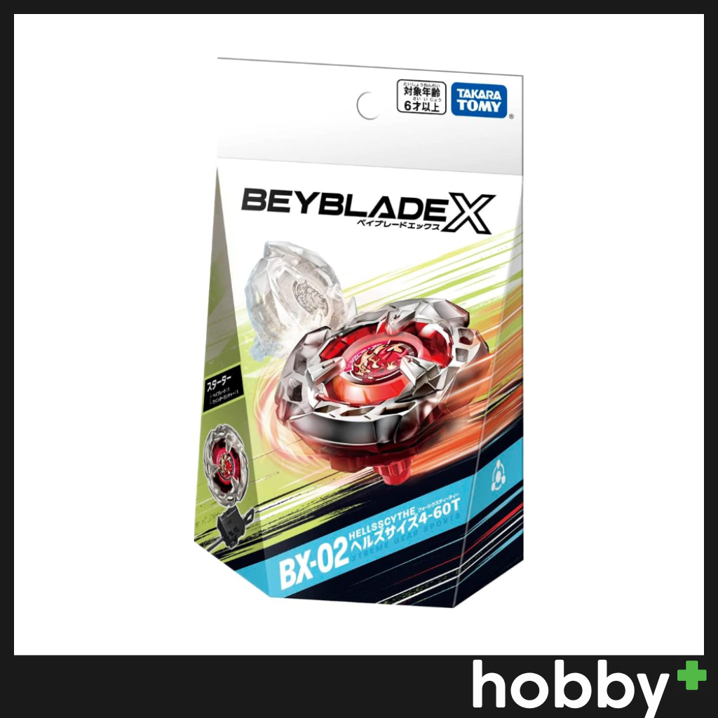 Beyblade X BX-02 Hells Scythe 4-60T (W/ Ban Kee Sticker) | Shopee Singapore