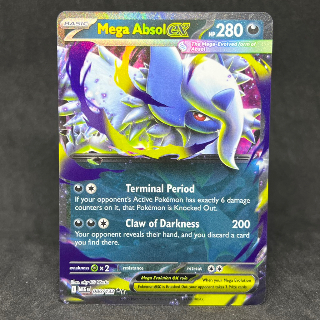 Pokemon TCG Mega Absol ex Double 086/132 2025 Mega Evolution Base Set ...