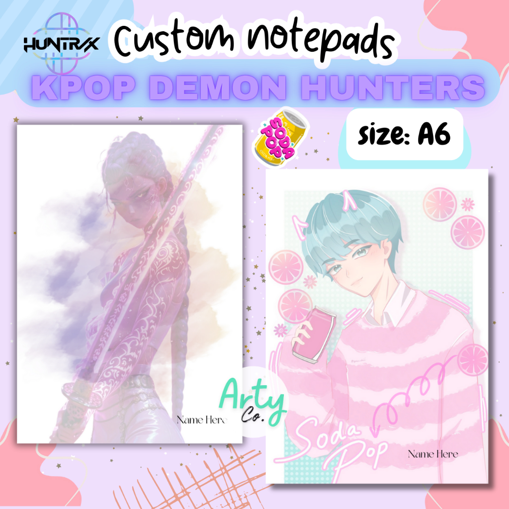 ARTYCO A6 CUSTOM / PERSONALIZED WITH NAME MEMO PAD NOTEPAD KPOP DEMON ...