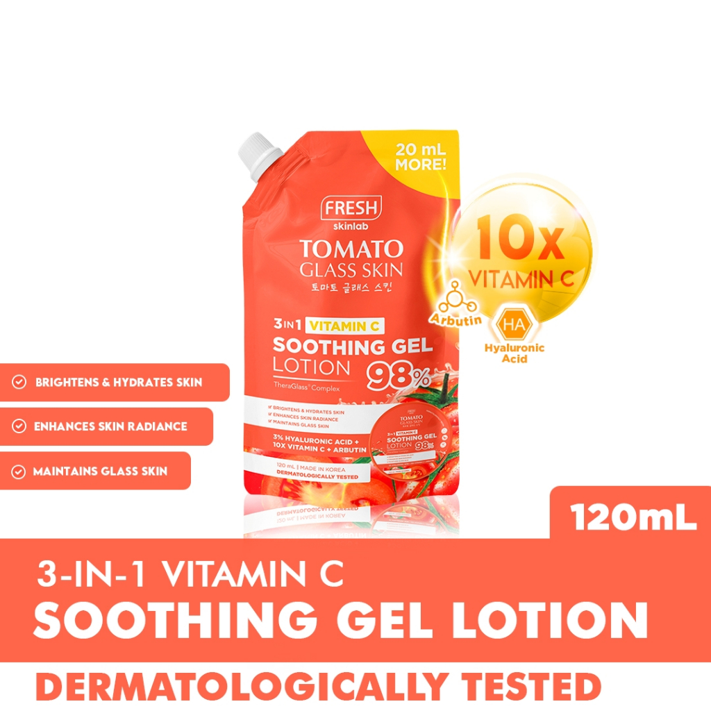 Fresh Skinlab Tomato Glass Skin in 1 Vitaminc C Soothing Gel Lotion 120 ...