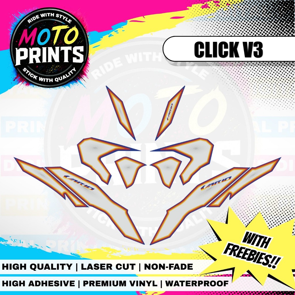 HONDA CLICK V3 TITANIUM CONCEPT DECALS STICKER (WATERPROOF, LAMINATED ...