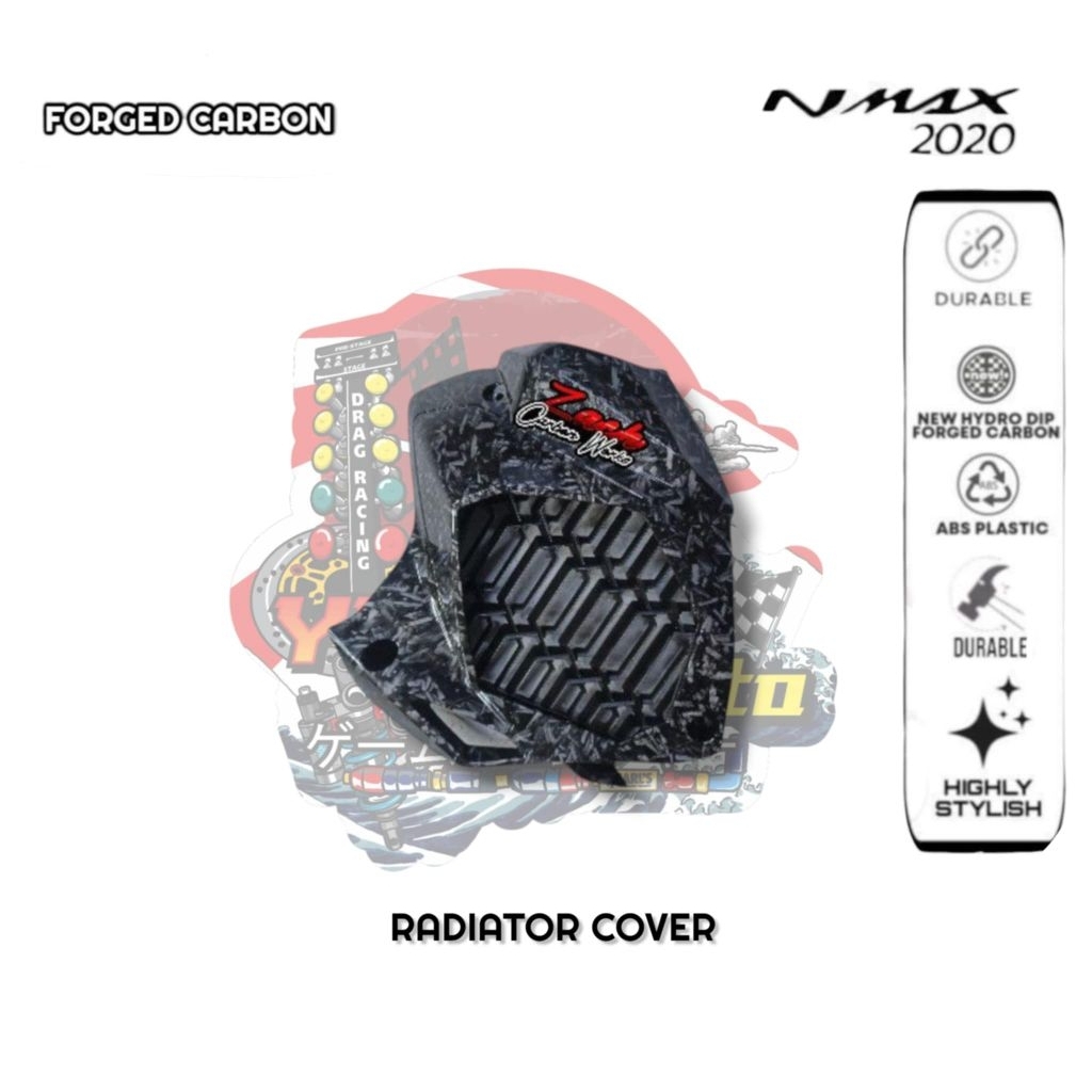 Nmax v2 & v2.1 forged carbon radiator cover glossy finish | Shopee ...