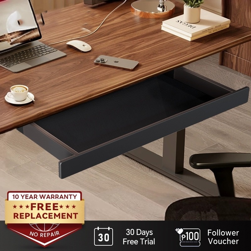 Under Desk Drawer 40CM/60CM Home Hidden Storage Box For Standing Desks ...