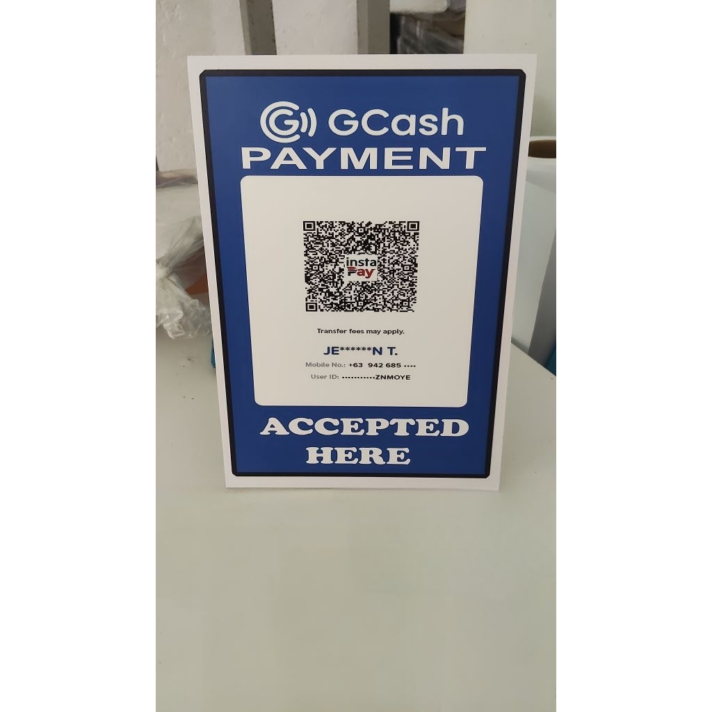 SINTRA BOARD G CASH QR CODE STANDEE A4 SIZE | Shopee Singapore