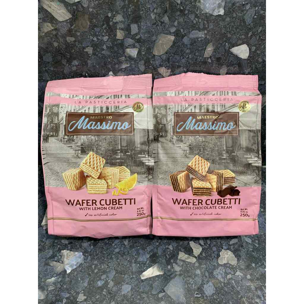 MASSIMO CHOCOLATE AND LEMON WAFER CUBETTI 250G | Shopee Singapore