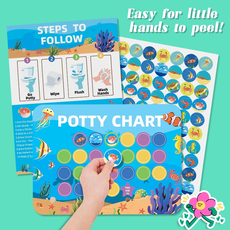 Potty Training Sticker Chart Potty Training Chart,12 Pcs Potty Training ...