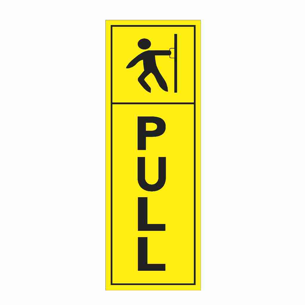 SIGNAGE - PULL - YELLOW SIGN - PVC PLASTIC MATERIAL SIGNAGE | Shopee ...