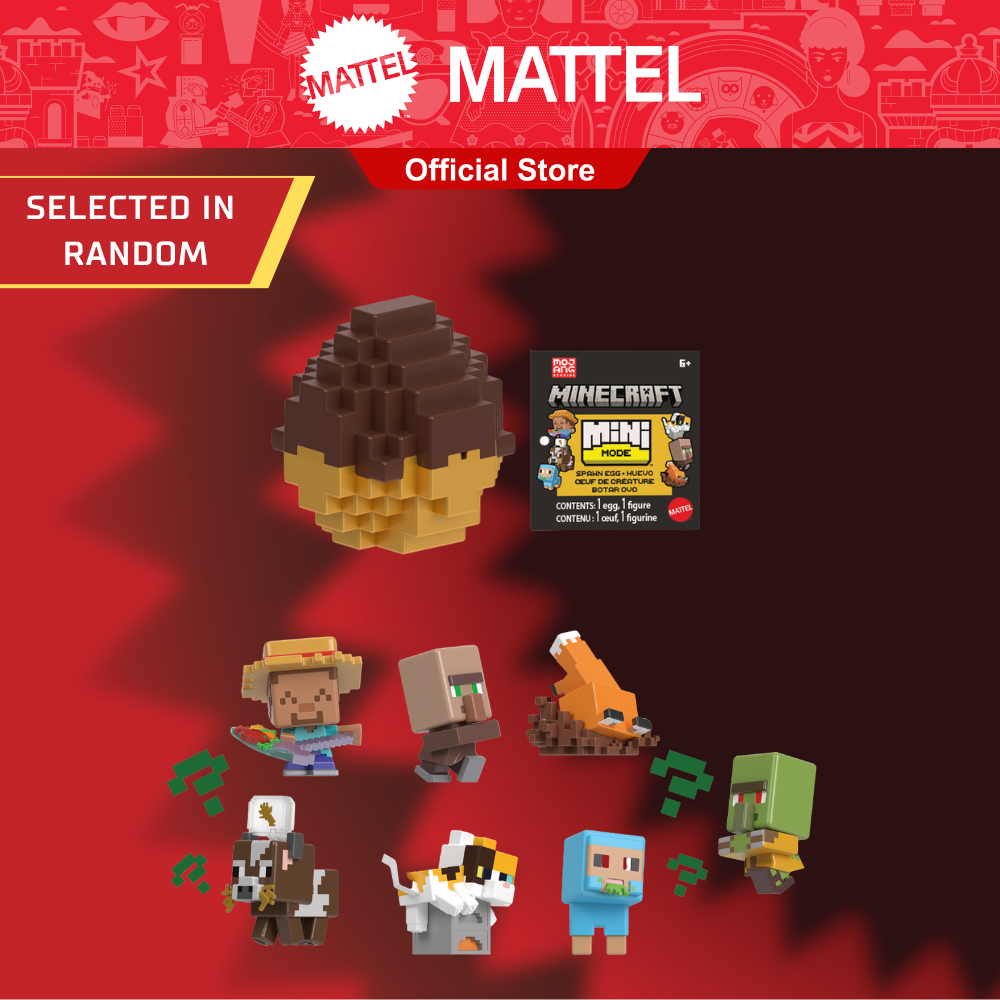 Minecraft Mini Mode Spawn Egg Collectible Figure. Featuring Iconic Game ...