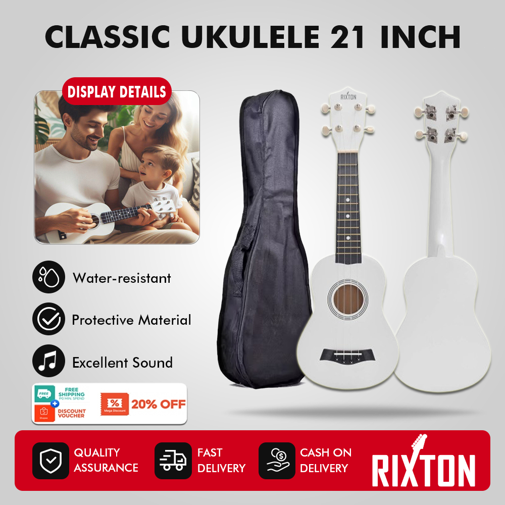 Rixton Ukulele 21/23 Inch Portable Musical Wooden Instrument Guitar ...