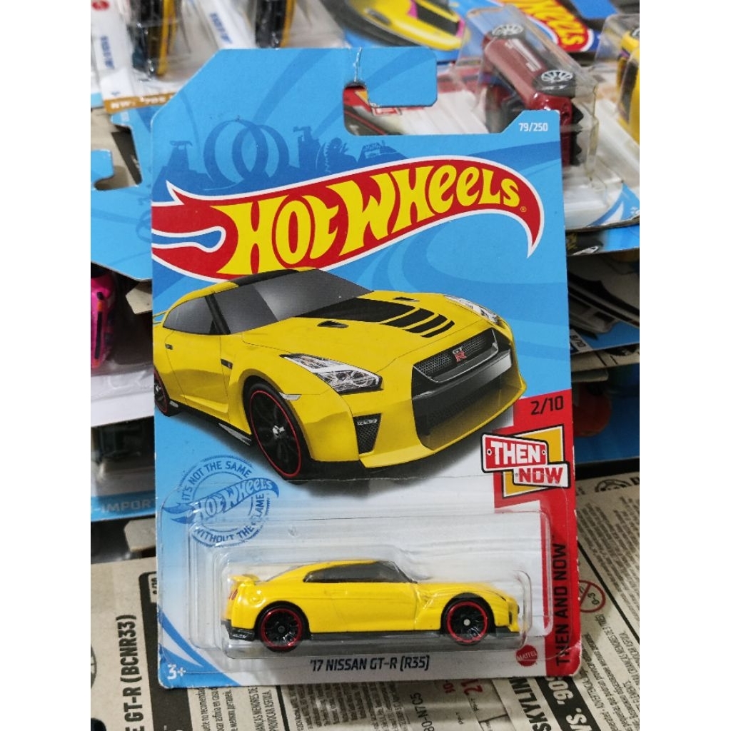 Hot Wheels Nissan Skyline GT-R R35 JDM Yellow Dark Gray Orange GTR ...