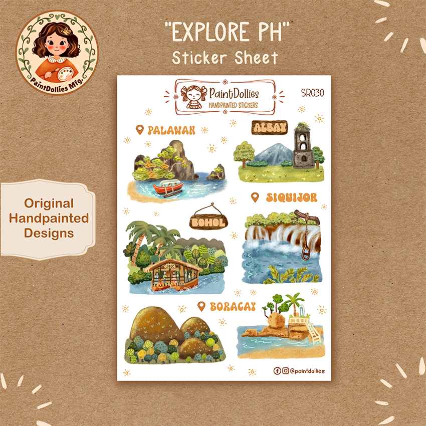 Explore PH Sticker Sheet, Philippine Tourist Spots Sticker Sheet ...